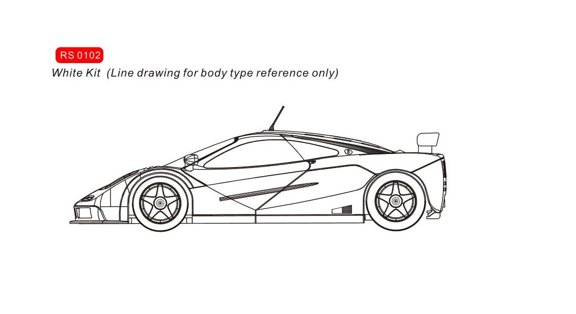 RS0102a McLaren F1 GTR White Kit Car 1:32 scale